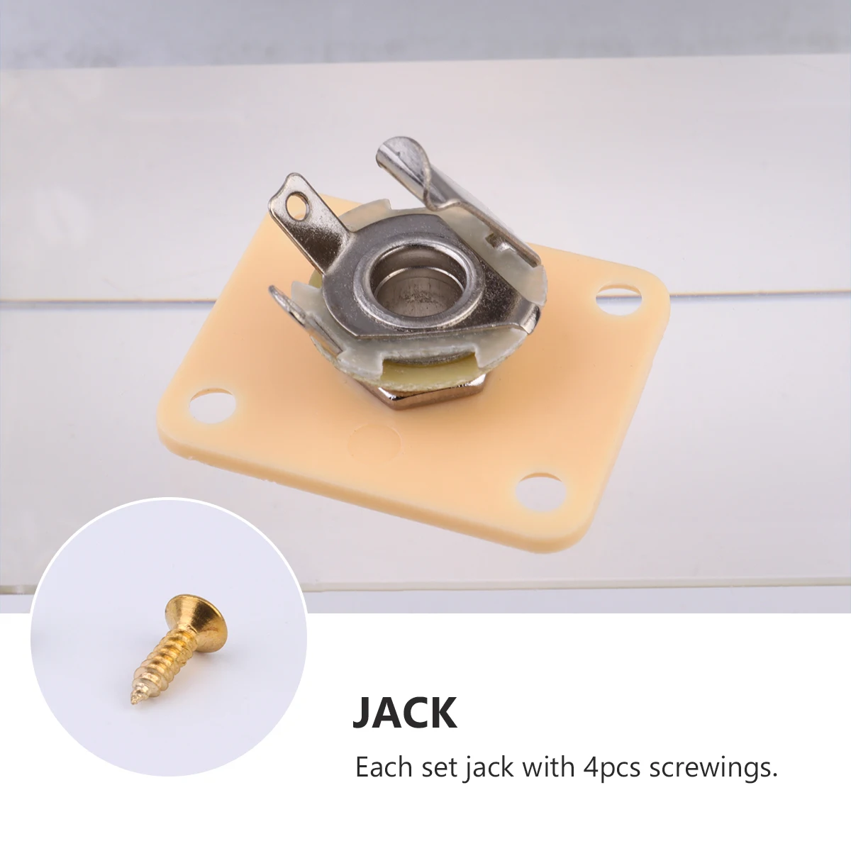 

Patch Jack Accessories Electric Guitar Socket Plate Electronic High Gloss