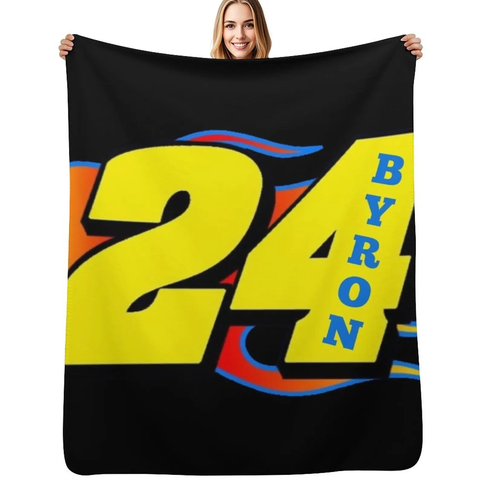 Byron 24 Flames Throw Blanket Plush Fuzzy Cozy Blanket for Couch Sofa