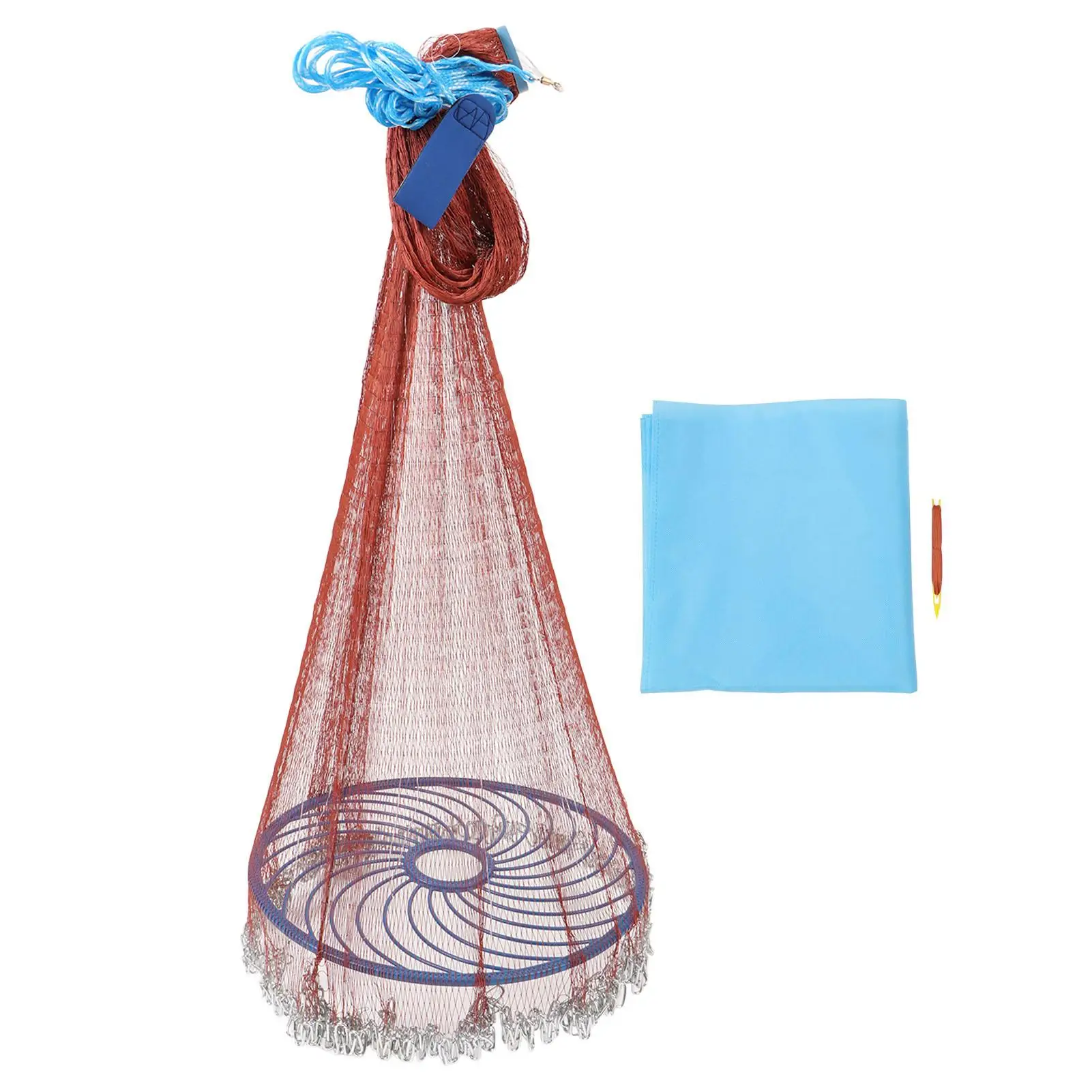 

Multifunctional Chain Sinkers Cast Net - Sturdy Fishing Net with Easy Operation Flying Disc for pond , Sea, and Lake