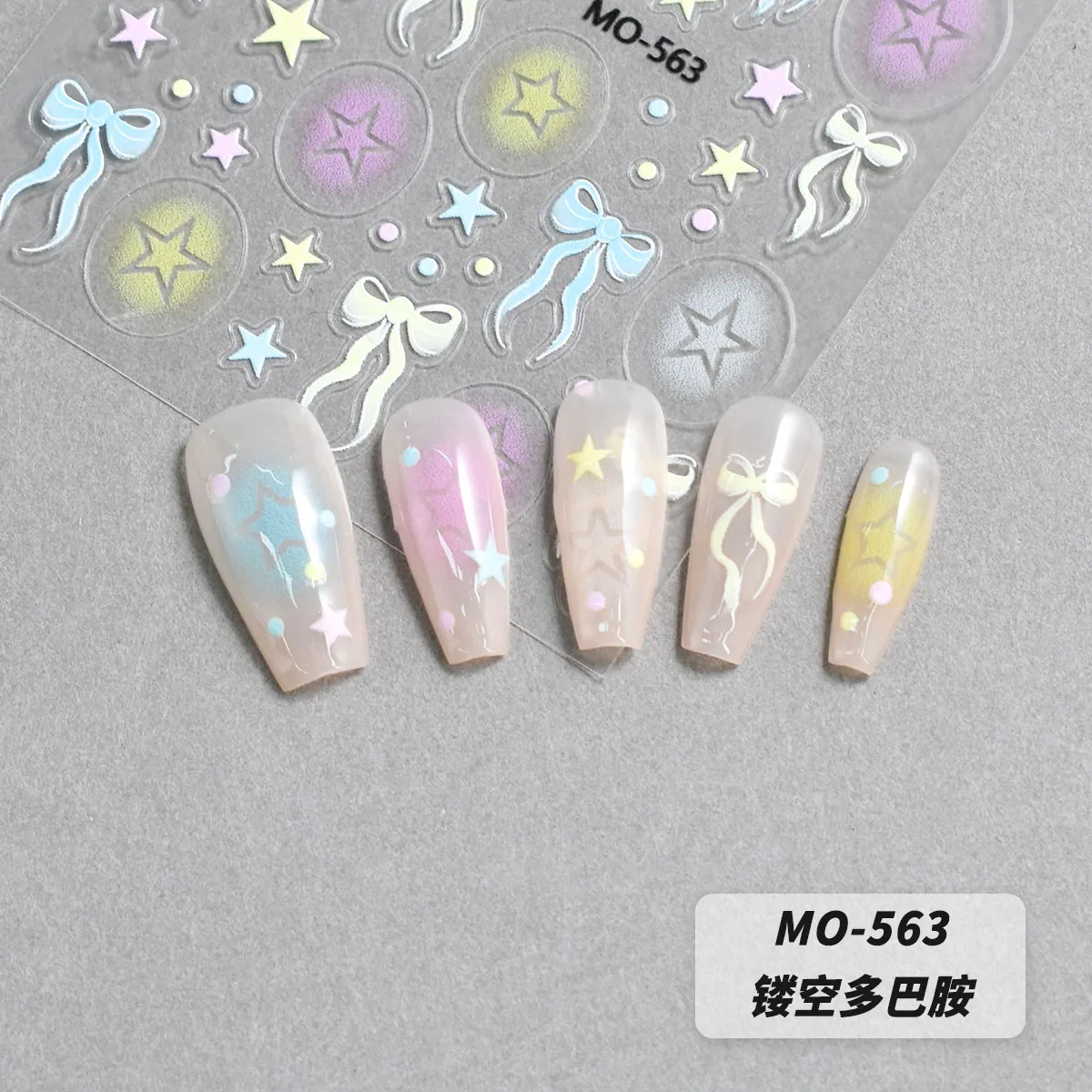 1PCS Bowknot Ribbon Flower Star Self-Adhesive Nail Art Stickers Summer charming Nail Decals DIY Manicure Accessories Decorations
