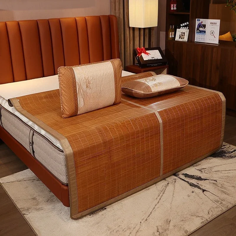 Tappetino in bambù 1,5 Tappetino per la casa pieghevole, tappetino in seta di ghiaccio bifacciale da 0,6 metri