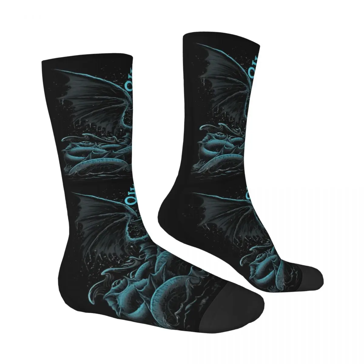 Leviathan Cross Satan-Chaussettes décontractées personnalisées pour hommes, coordonnantes, confortables, bas de course, printemps, 666