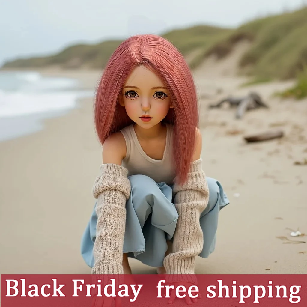 Modello di bambola anime da 65 cm/articolazioni mobili/corpo in TPU e testa in PVC/scultura testa staccabile/bambola in costume/regalo squisito