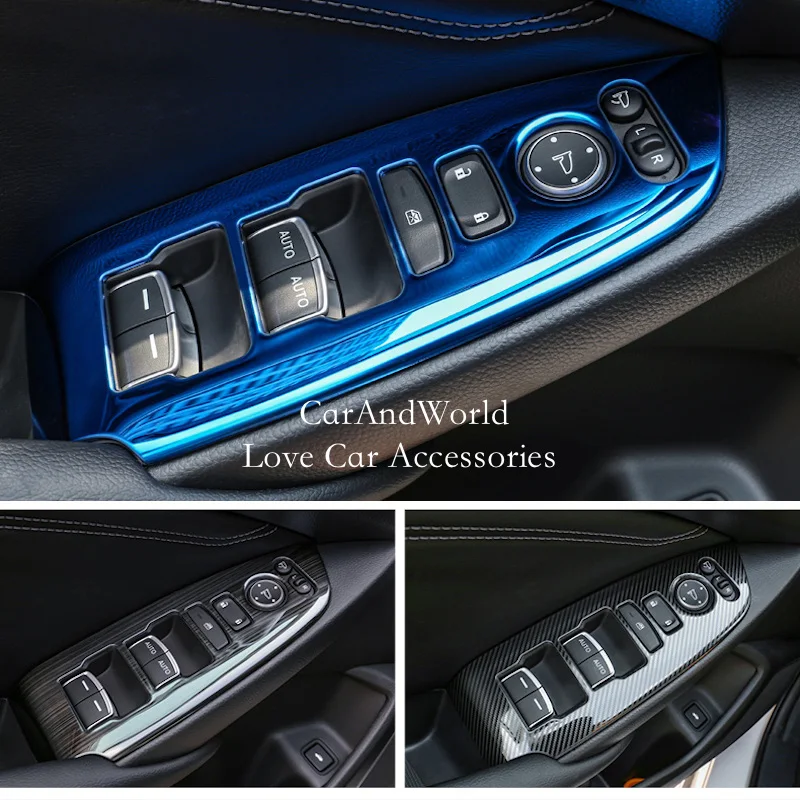 Stainless Steel For Honda Accord 10th 2018-2022 LHD Door Window Lift Glass Control Switch Panel Cover Trims Car Accessories