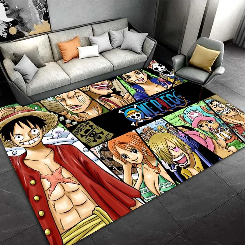 

One-P-Piece Luffy Japanese Manga Anime Area Rugs for Living Room Bedroom Decoration Rug Children Play Room Mat Anti-slip Carpets