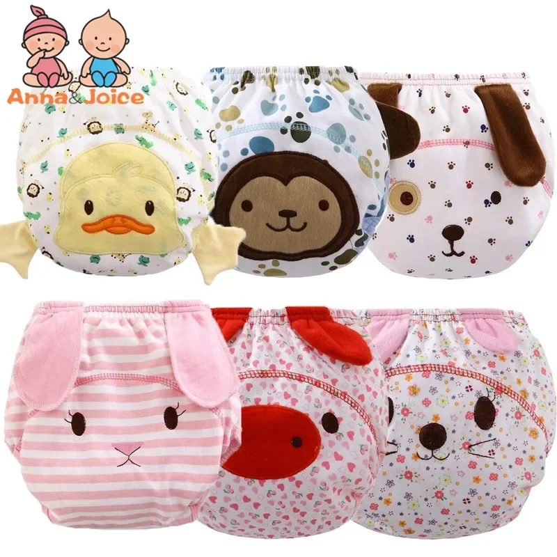 4pc/lot Reusable Baby Infant Nappy Cloth Diapers Soft Cotton Baby Infants Diapers 80/90/100