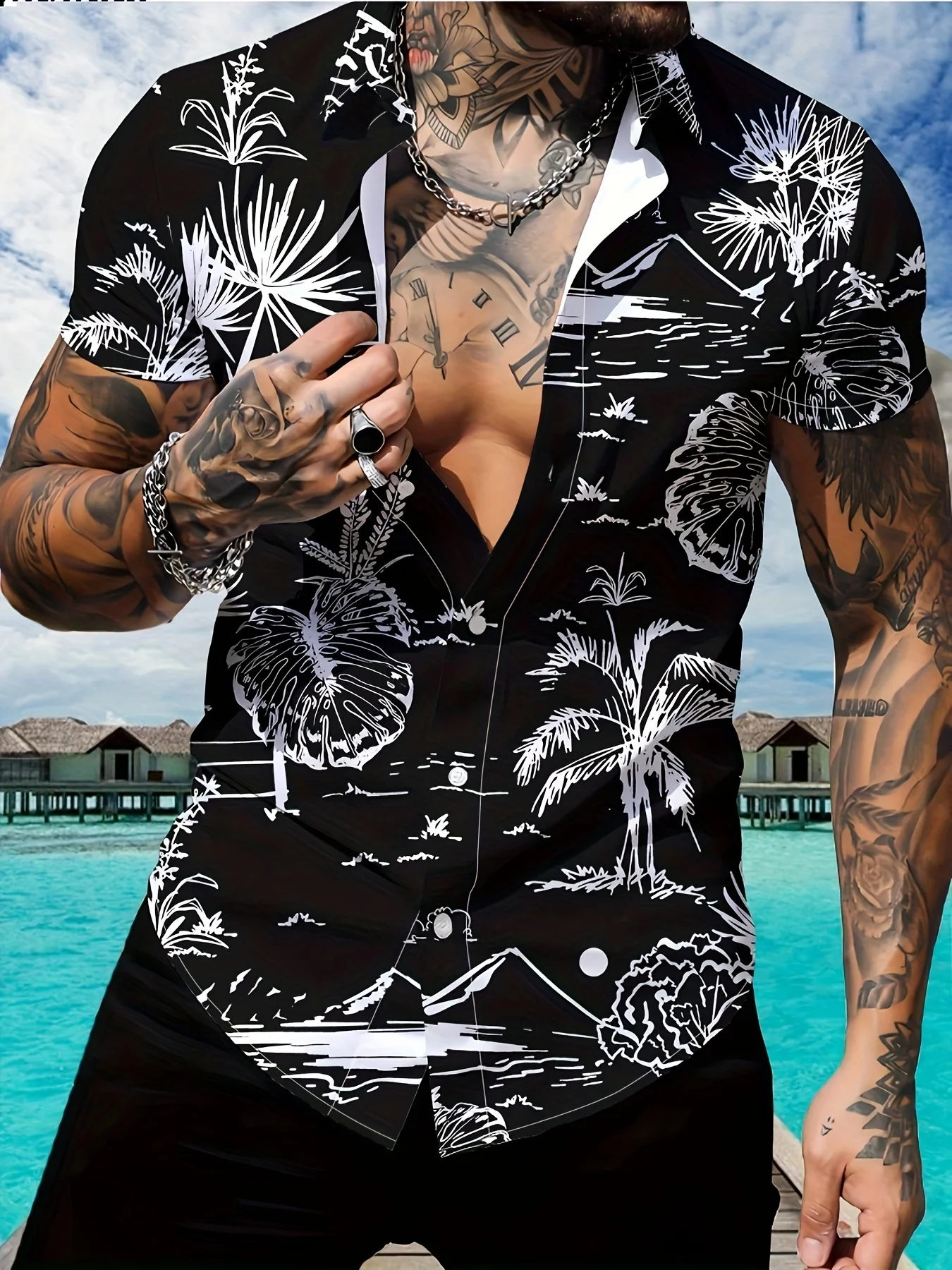 2026 Summer Men's Shirt - 3D Printed Design Breathable Lightweight Stylish and Comfortable Outdoor Men's Fashion