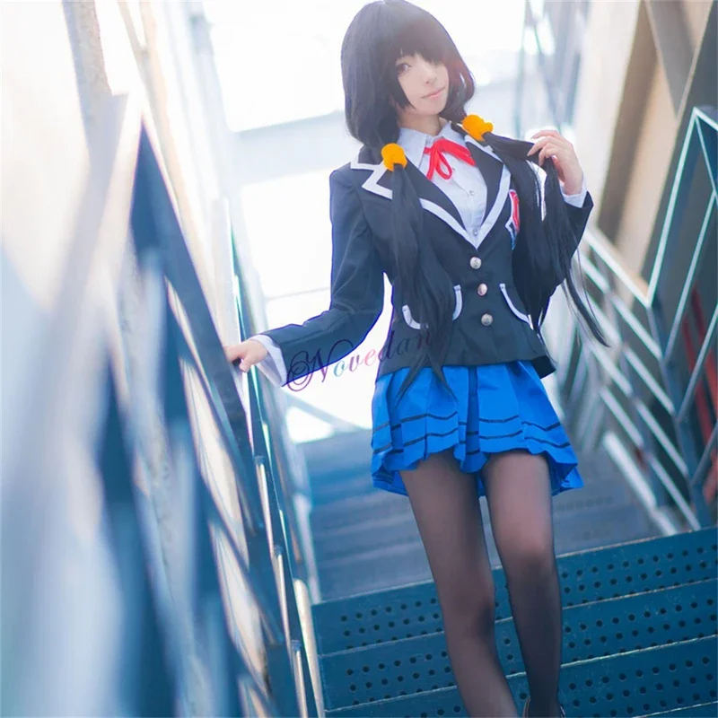 Date A Live Natsumi Yatogami Tohka Itsuka Shido Origami Tokisaki Kurumi School Uniform Anime Jk Girls Cosplay Costume Wig