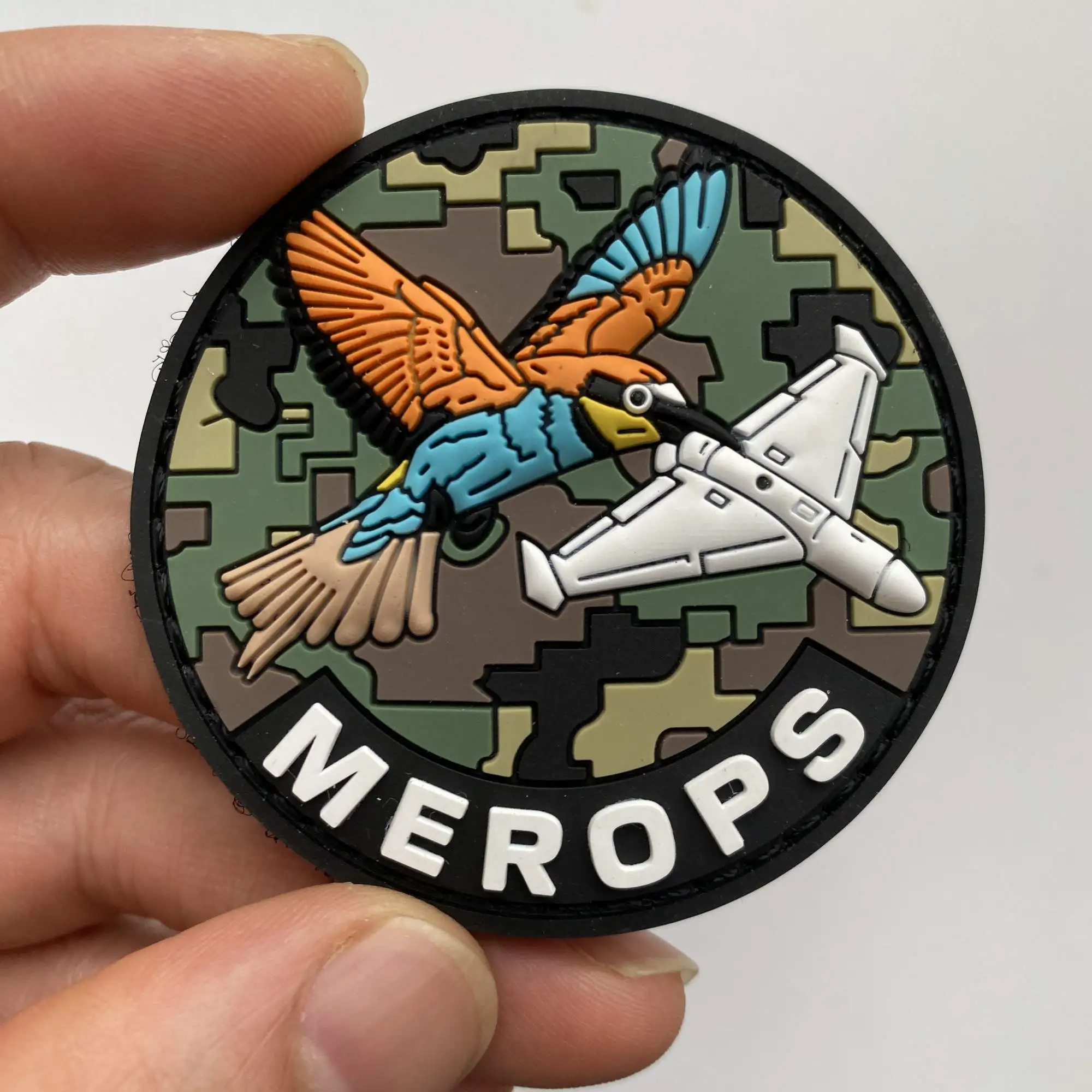 Custom PVC Silicone For Backpack Equipment, With Custom 3D Rubber Sticker Attached To The Hook-And-Loop