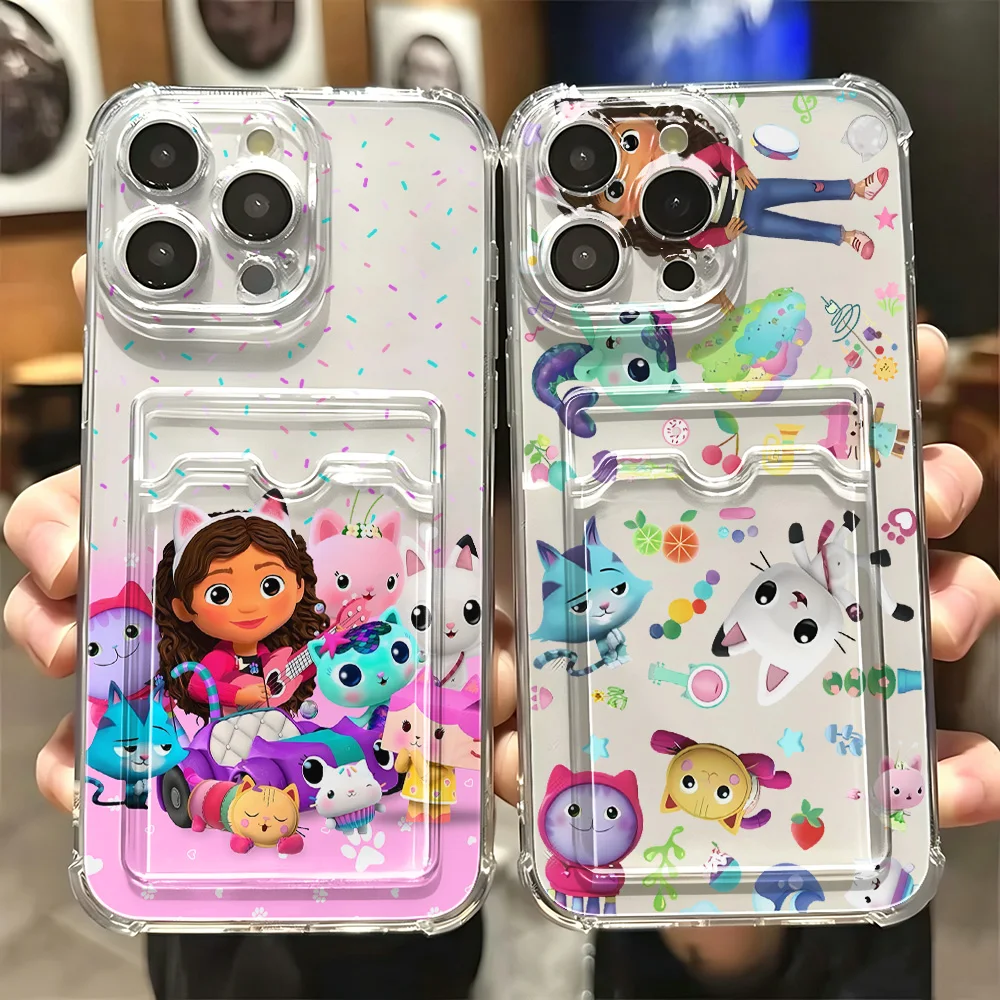 Cute Gabbys Dollhouse Card Hold Case For Samsung Galaxy A17 A07 A56 A36 A26 A55 A35 A06 A24 A14 A54 A15 A25 A34 A23 4G 5G Cover