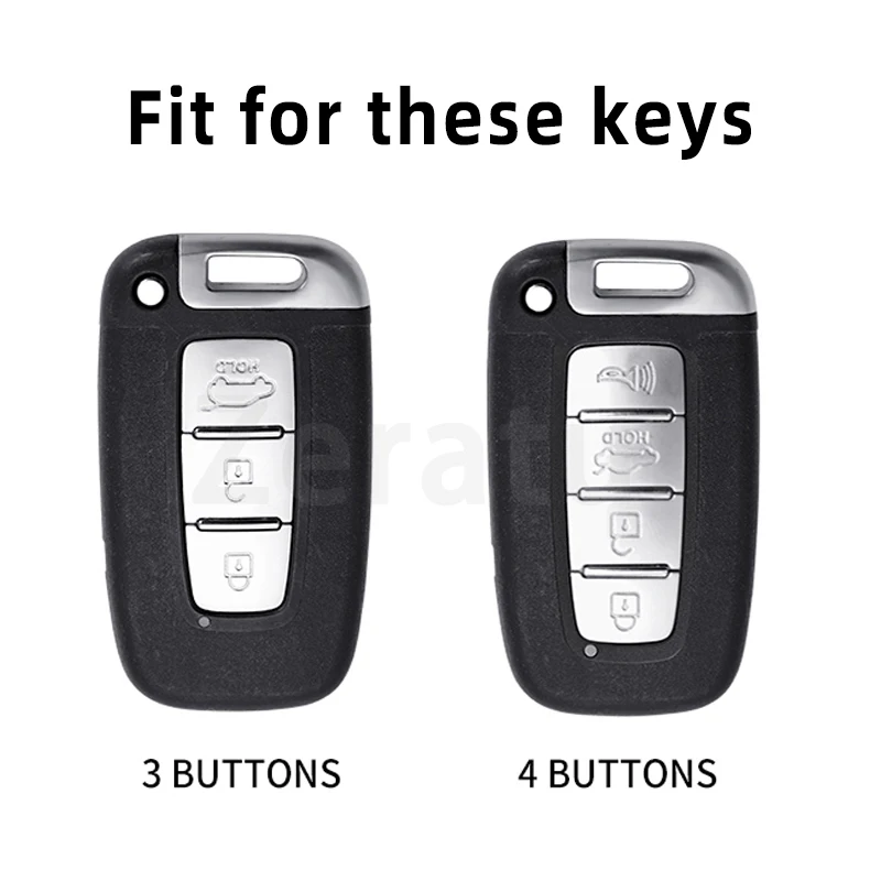 3/4 Buttons Shell Fob Holder For Hyundai IX35 Sonata 8 For Kia Forte Rio 3 K2 K3 K5 Sportage TPU Car Key Cover Case Holder