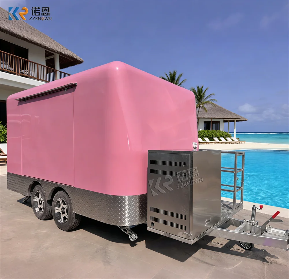 

Concession Ice Cream Food Truck Street Pizza Cart Snack Coffee Trailer Mobile BBQ Food Trailer For Business