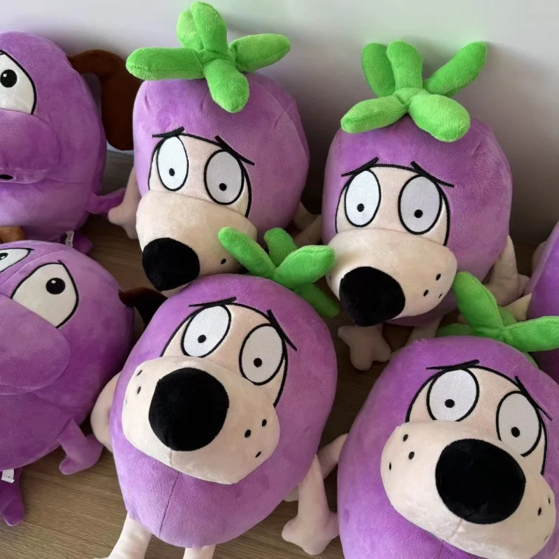 Cartton roxo cão brinquedos de pelúcia animais bonitos bonecas fofas kawaii cão coisas brinquedo plushie presentes de aniversário