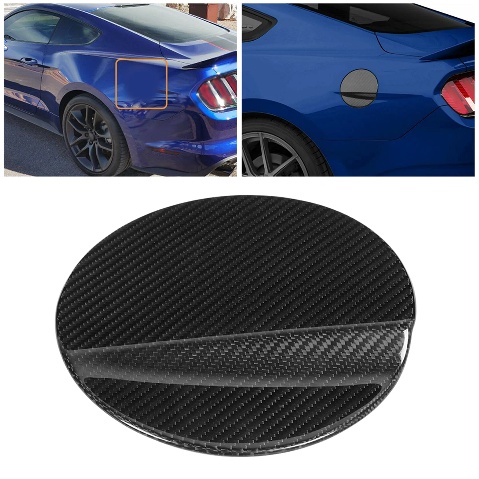 

Крышка дверцы топлива для газа из углеродного волокна, модификация автомобиля, подходит для Ford Mustang 2014-2019