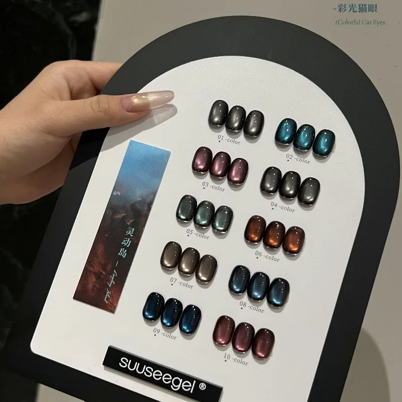 

10 цветов, 15 мл, магнитный гель-лак для ногтей с изображением кота, полуперманентный замачиваемый УФ-светодиодный рисунок Vanrish для маникюра, дизайн ногтей «сделай сам»