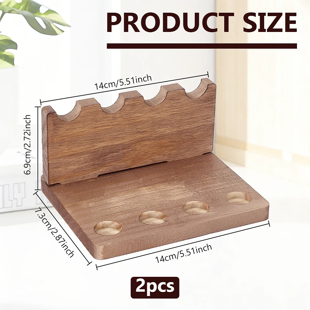2個入り木製デスクペンホルダーオーガナイザー 5.51x2. - Pen Holder Organizer のレビューと価格
