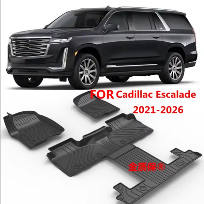 Use for 2025 Cadillac Escalade Car Carpet Cadillac Escalade Car Floor Mat Full Set Trim to Fit for Escalade Waterproof Floor Mat