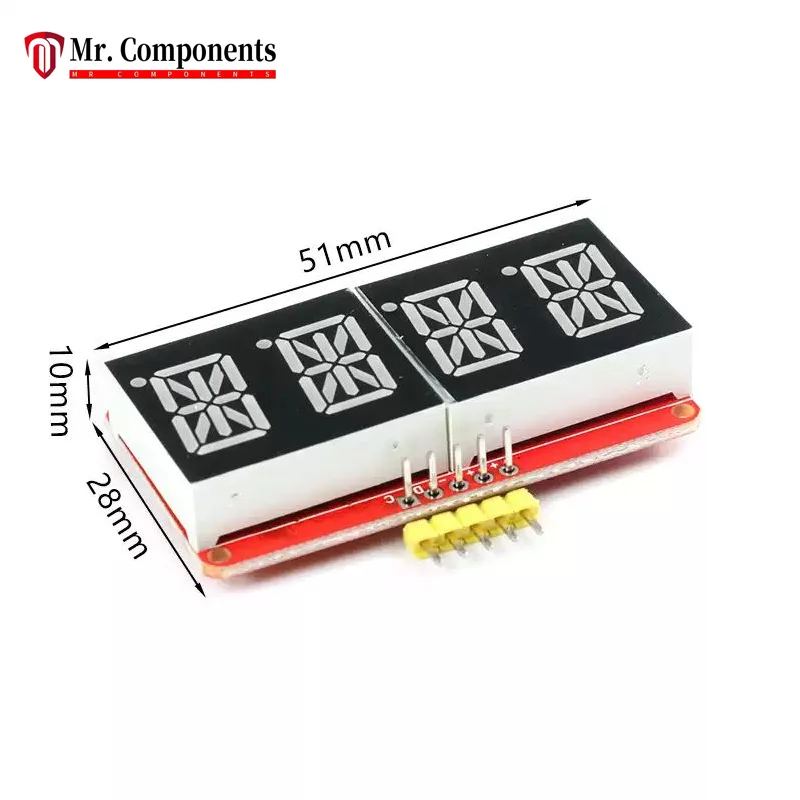 1PCS 0.54-inch 4-digit cross-type digital tube display module I2C control VK16K33 red/emerald green/orange New In stock
