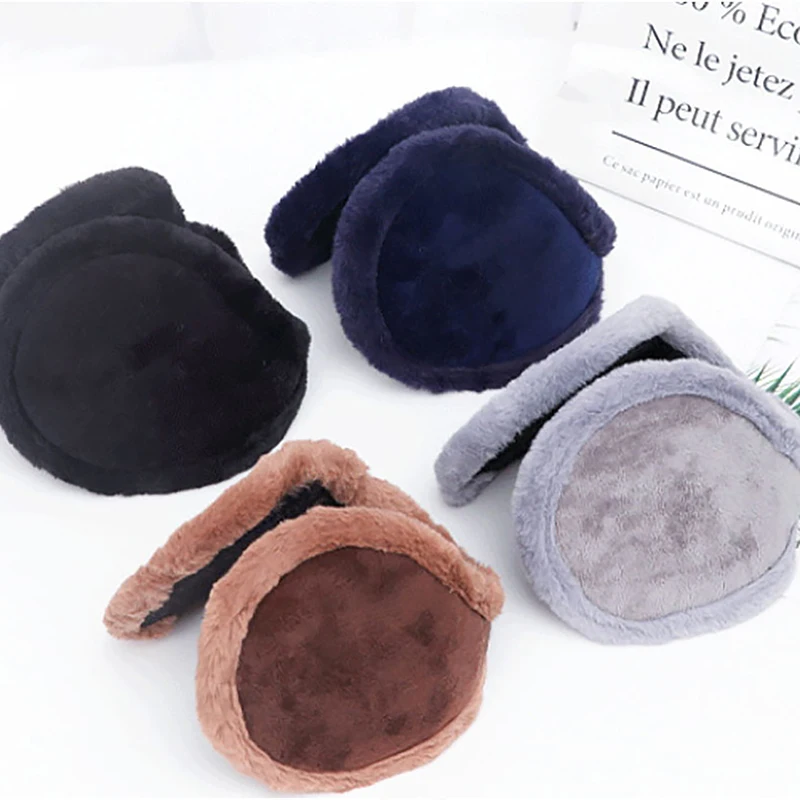 Men Thicken Winter Headphones Fleece Warmer Earmuff Warm Plush Cloth Ear Muffs Cover Earwarmers Earlap Warmer Ear Protector