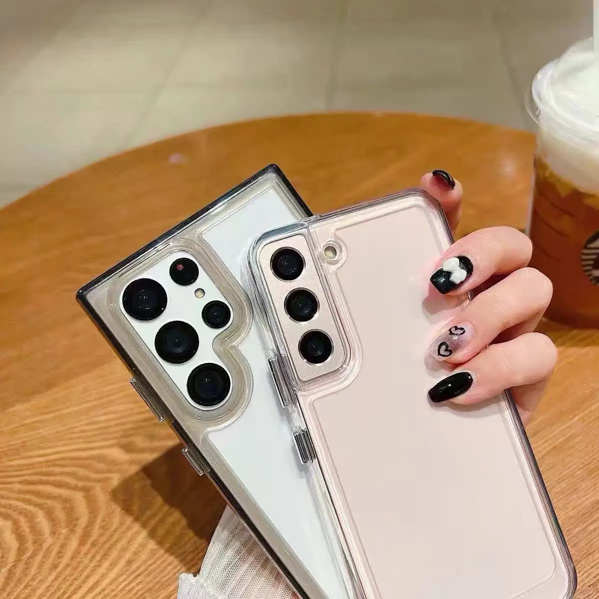 Custodia per telefono trasparente in acrilico per Samsung Galaxy S23 Plus S24 S25 Ultra S21 S20 FE A55 A54 A53 A36 A35 A06 A56 Cover antiurto