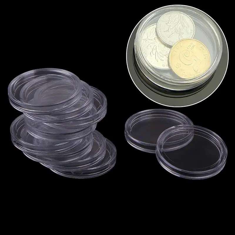 Lot De 100 Capsules Transparentes 35 Mm – Ouverture En Croissant – Protection Anti-poussière Et Anti-humidité