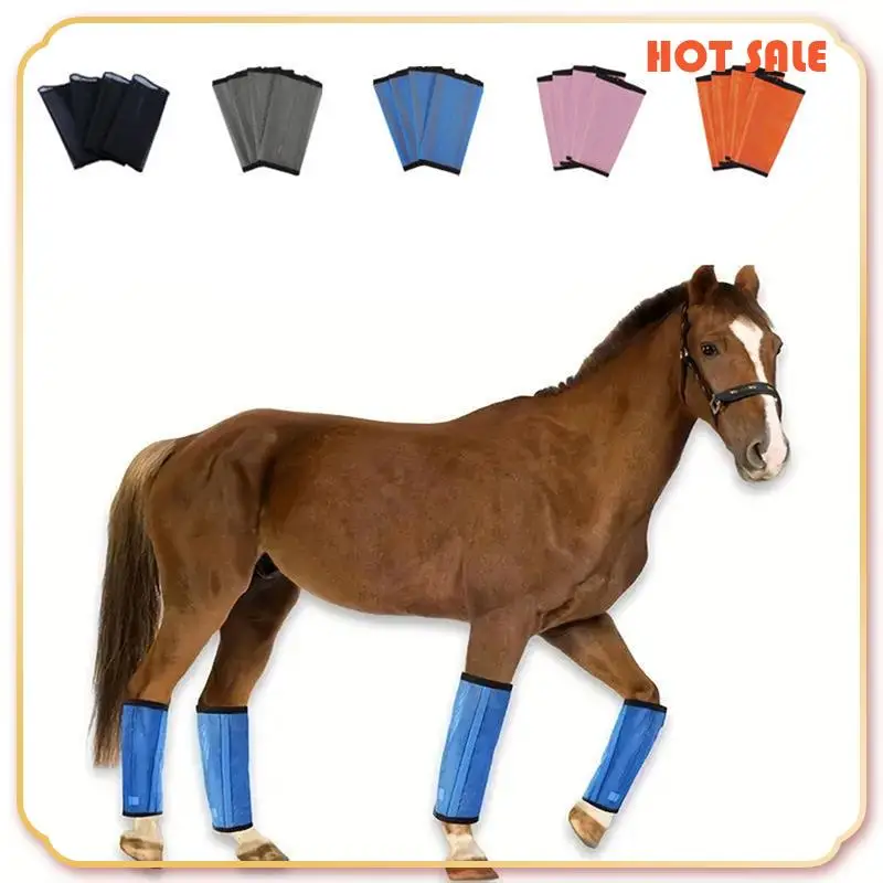 

ABFA 4PCS Boots For Horses Set Of 4 Horse Leggings Leg Wraps Sport Training Professional Supplies