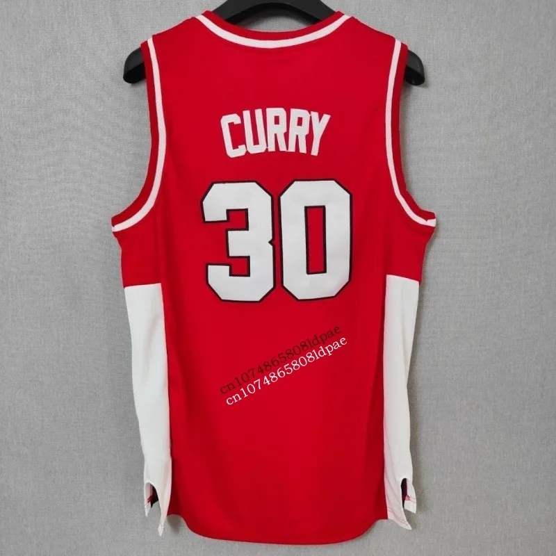 Basketball Jersey Men Oversize 30 Stephen Curry College Embroidery Breathable Athletic Sports High Street Hip Hop Sportswear