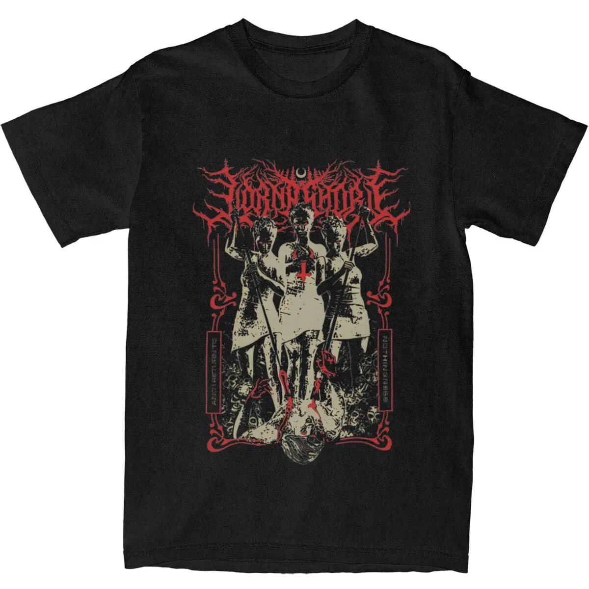 Men's Lorna Shore Pierced Of The Abyss T Shirt Pure Cotton Tops Vintage Short Sleeve Crewneck Tees Plus Size T-Shirts