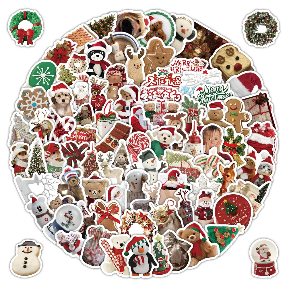 103 Pcs Christmas Doll Stickers - Festive Decor for Journals, Gifts, DIY Crafts & Devices Giajar Sticker Store