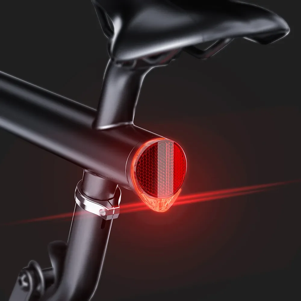 STLF para luz trasera de patinete eléctrico CREE, Reflector de luz trasera LED portátil con fuente de alimentación de batería para Ebike Super