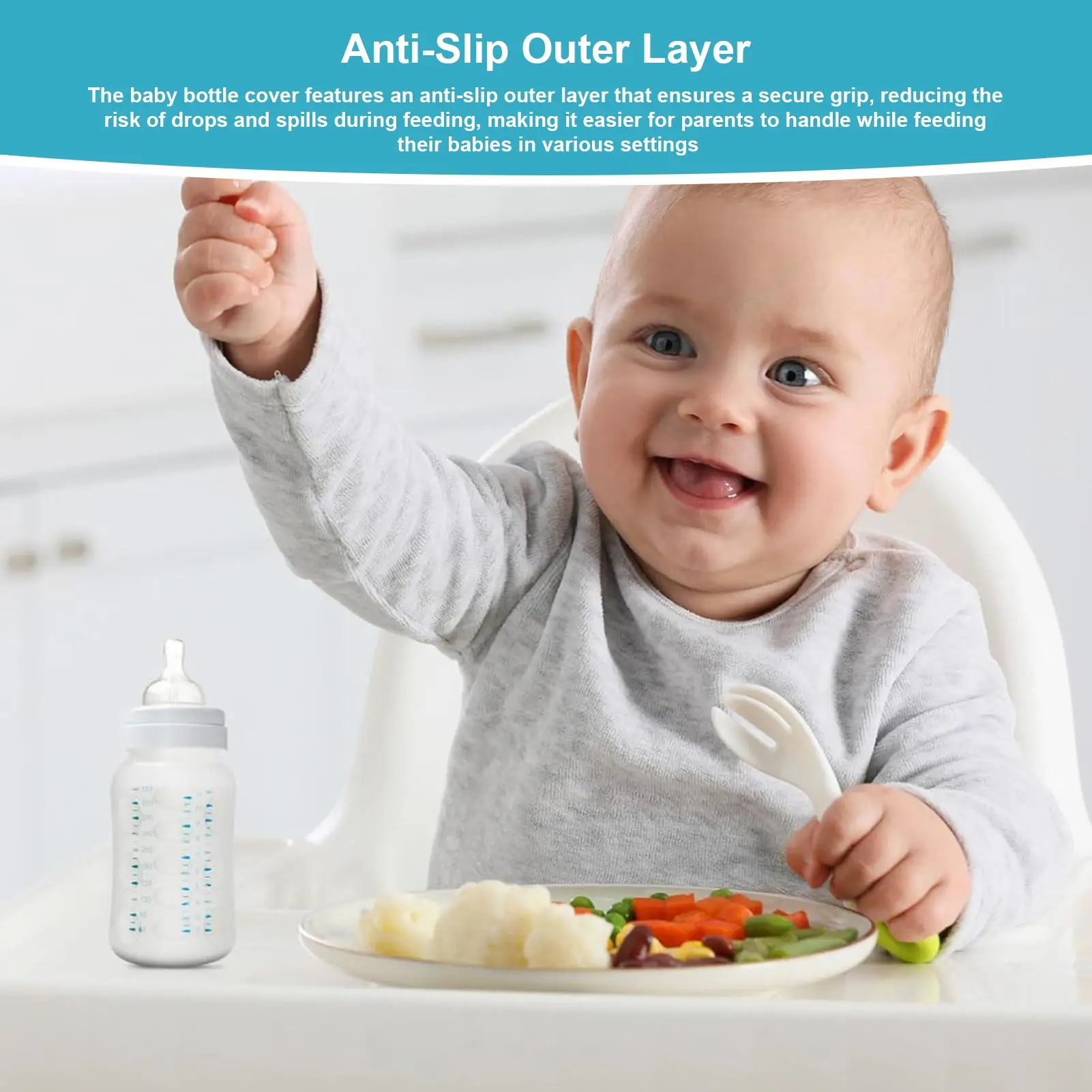 

Silicone Sleeve For Glass Bottle Non-Slip Silicone Bottle Cover Protector Anti Breakage Glass Feeding For Travel Outdoor
