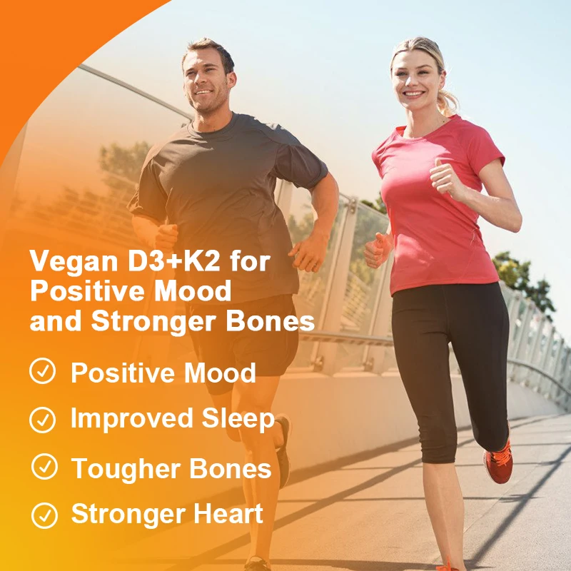 Yimiduk Vitamin D3 K2 Capsules Daily Supplement Supports Healthy Immune System Heart And Strong Bones Vegetarian Capsules