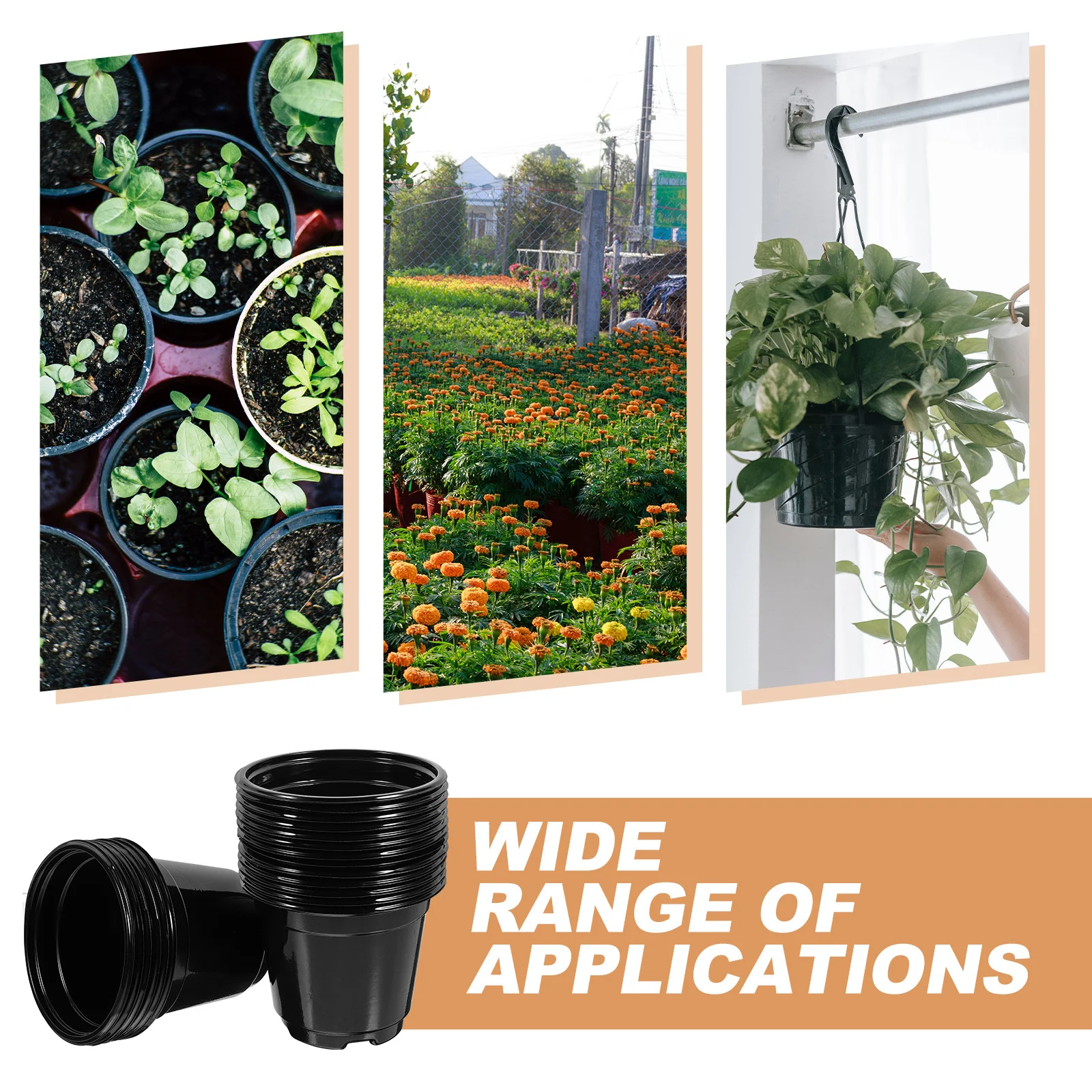 

20pcs Transparent Germination Plastic Planting Pot For Indoor Outdoor Garden Succulent Flower Nursery Containers