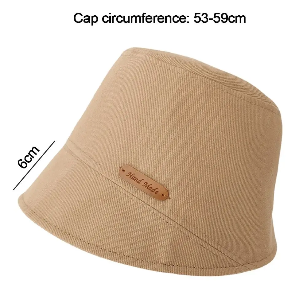 Spring Autumn Women Bucket Hat Solid Color Foldable Fisherman Hats For Girl Lady Outdoor Tour Panama Basin Cap