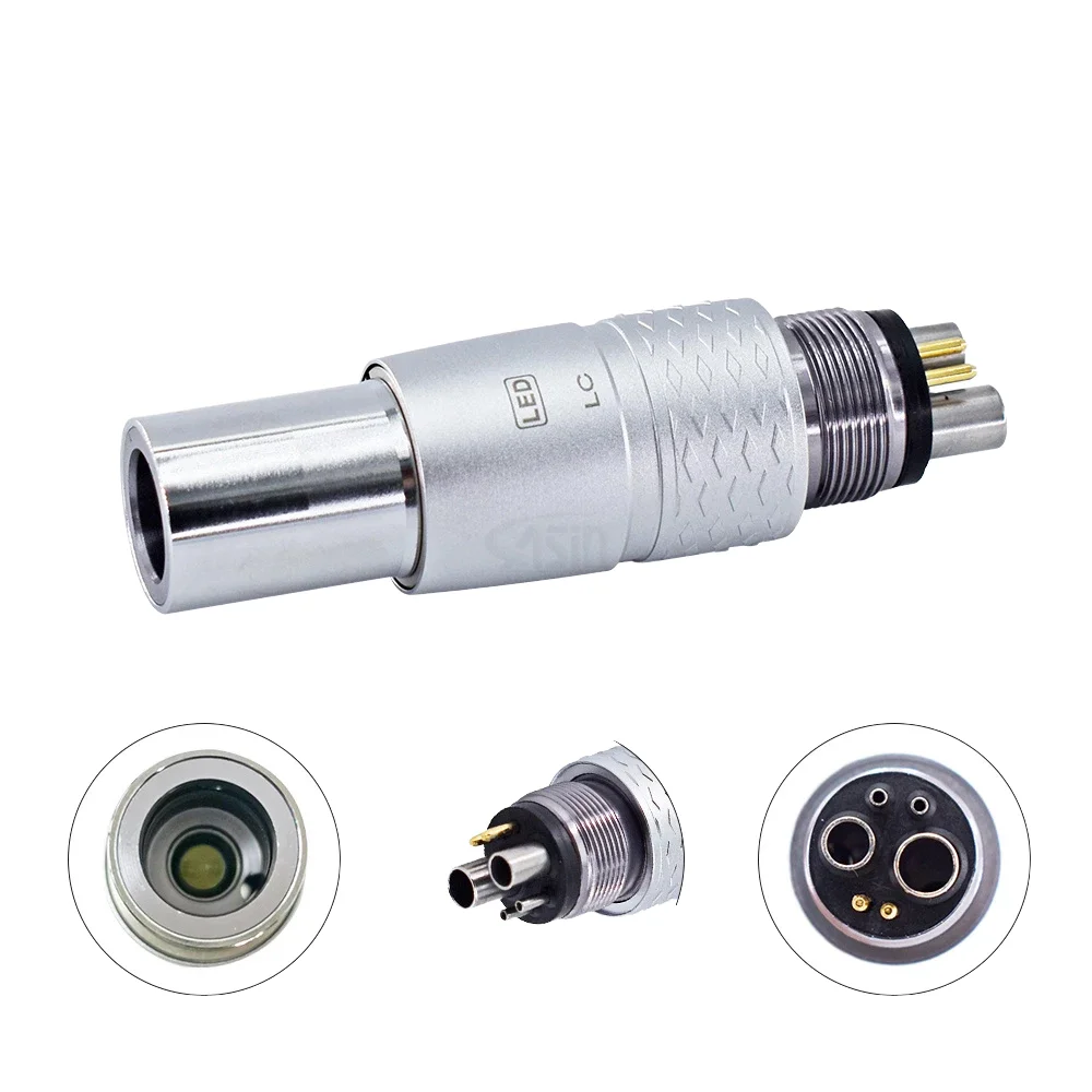 

Compatible N Type Electric Dental Fiber Optic Quick Coupler 6 Holes Metal Coupling Fit NS* Machlite/Phatelus Turbine