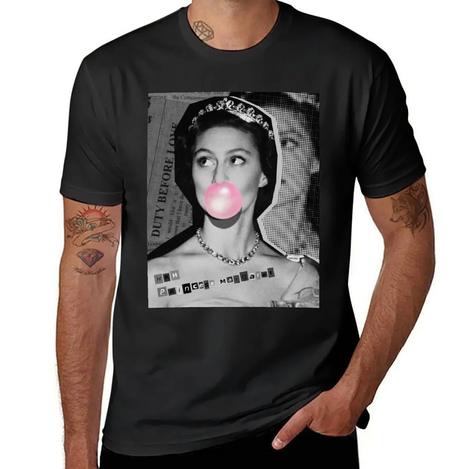 

HRH Princess Margaret Mixed Media Pop Art T-Shirt plain animal prinfor boys baggy shirts designer shirts mens fashion