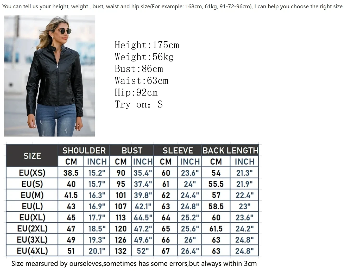 Dámská bunda z umělé kůže, motorkářská bunda na zip, podzimní jarní kabát, červená, hnědá, černá, kávová, modrá, fialová, meruňková - náhled 6