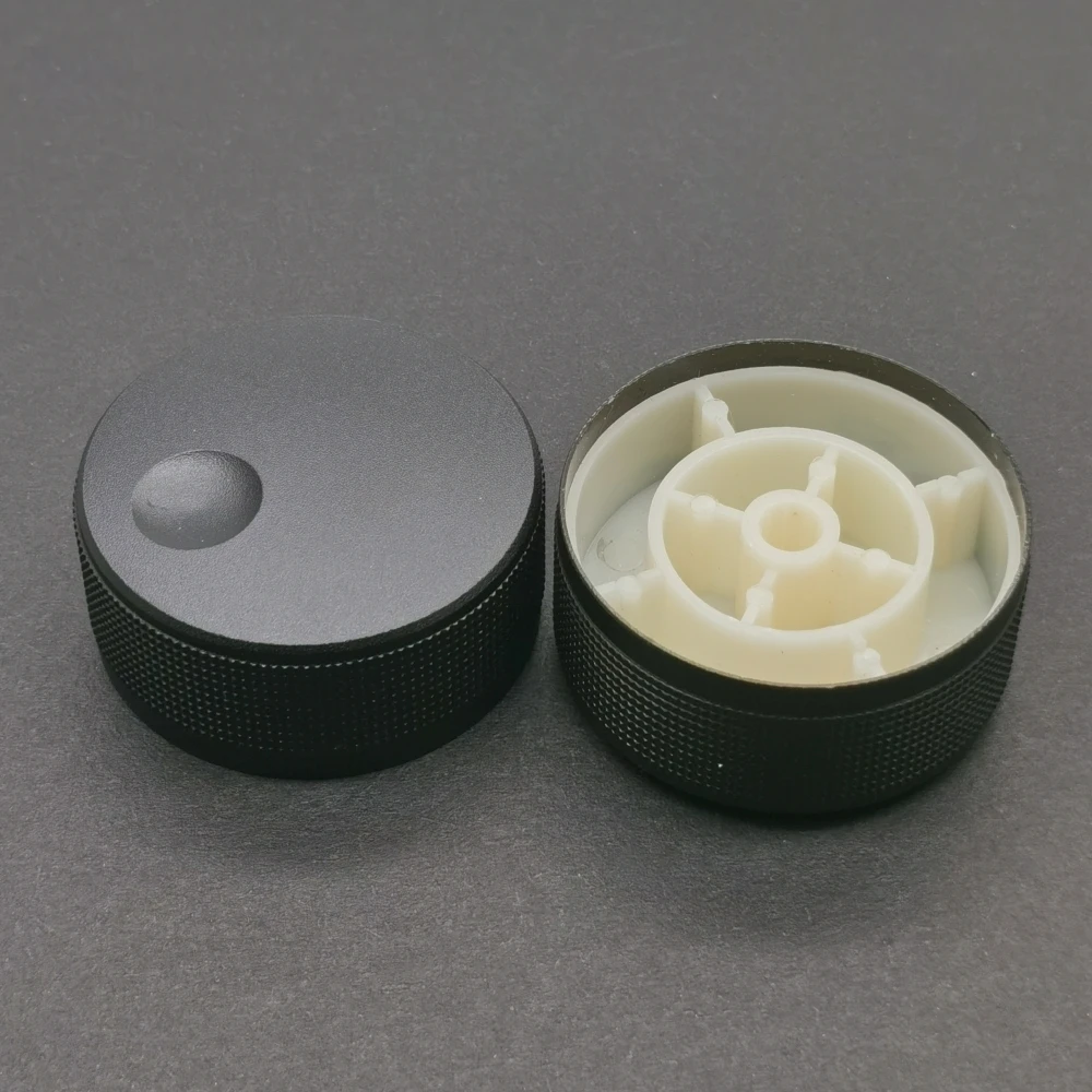1pcs 45*21mm Shaft Hole 6mm Knob  Aluminum Alloy Encoder Volume Control Audio Potentiometer Knob （Floral Axis/D-axis）