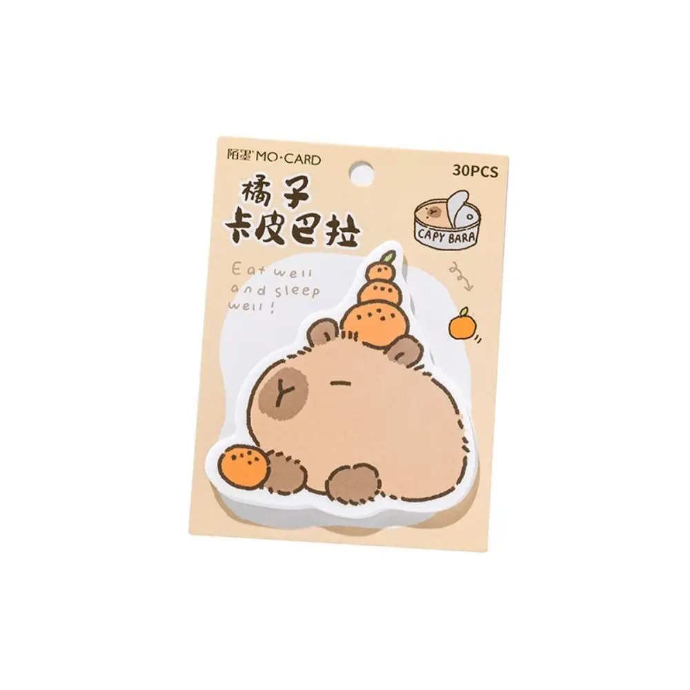 Mini Capybara Sticky Notes Pad Portable Durable Account Material Stickers Kawaii Multi-purpose Stationery Stickers Daily Notes