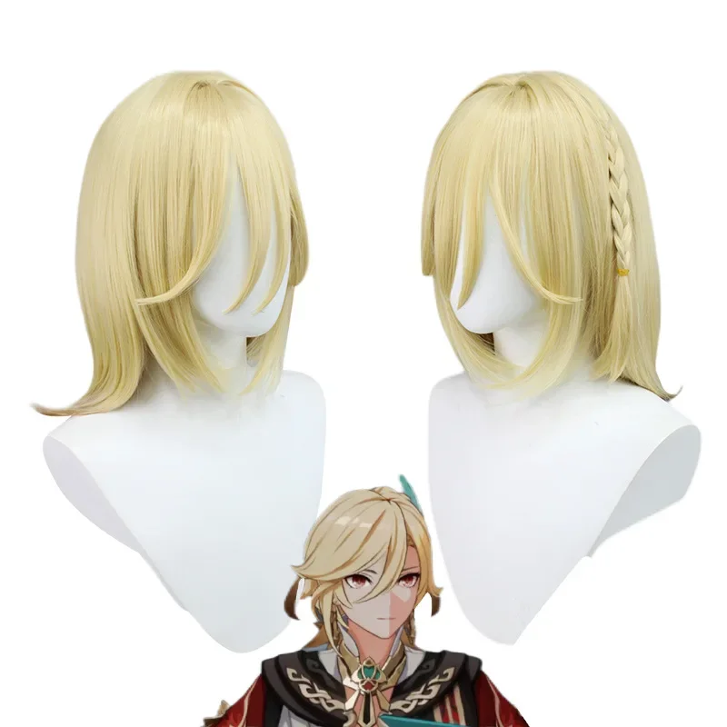 Genshin Impact Cosplay Kaveh Costume Battle Uniform Wig Halloween Party Sumeru Anemo for Men Full Set Anime Game