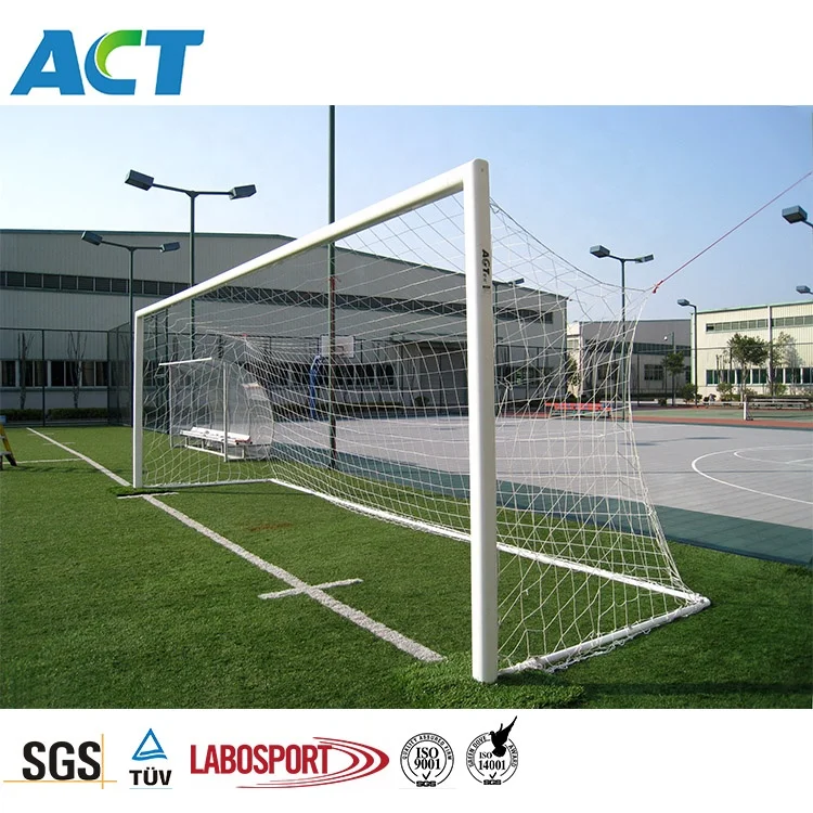 Professional socket aluminum goal post with net pole, fixed soccer goals