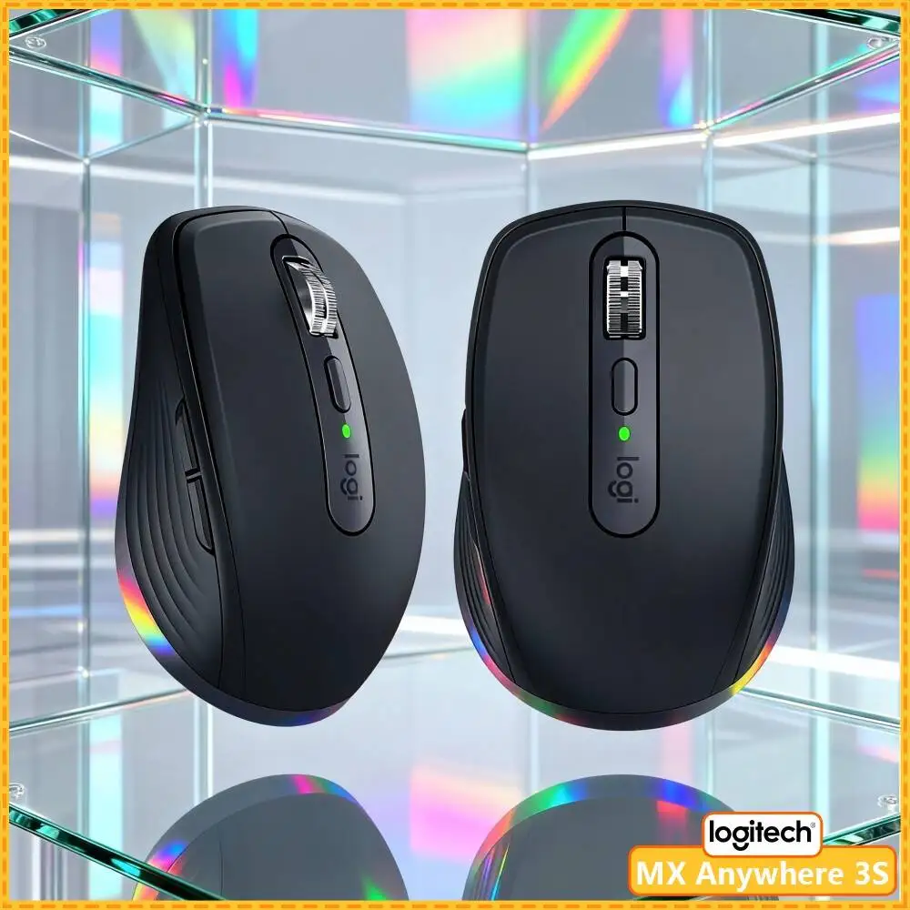 Compact MX Anywhere 3S - 8K DPI, MagSpeed Wheel, Lightweight, Great for Tea Pop-up & Mobile Sales Desk
