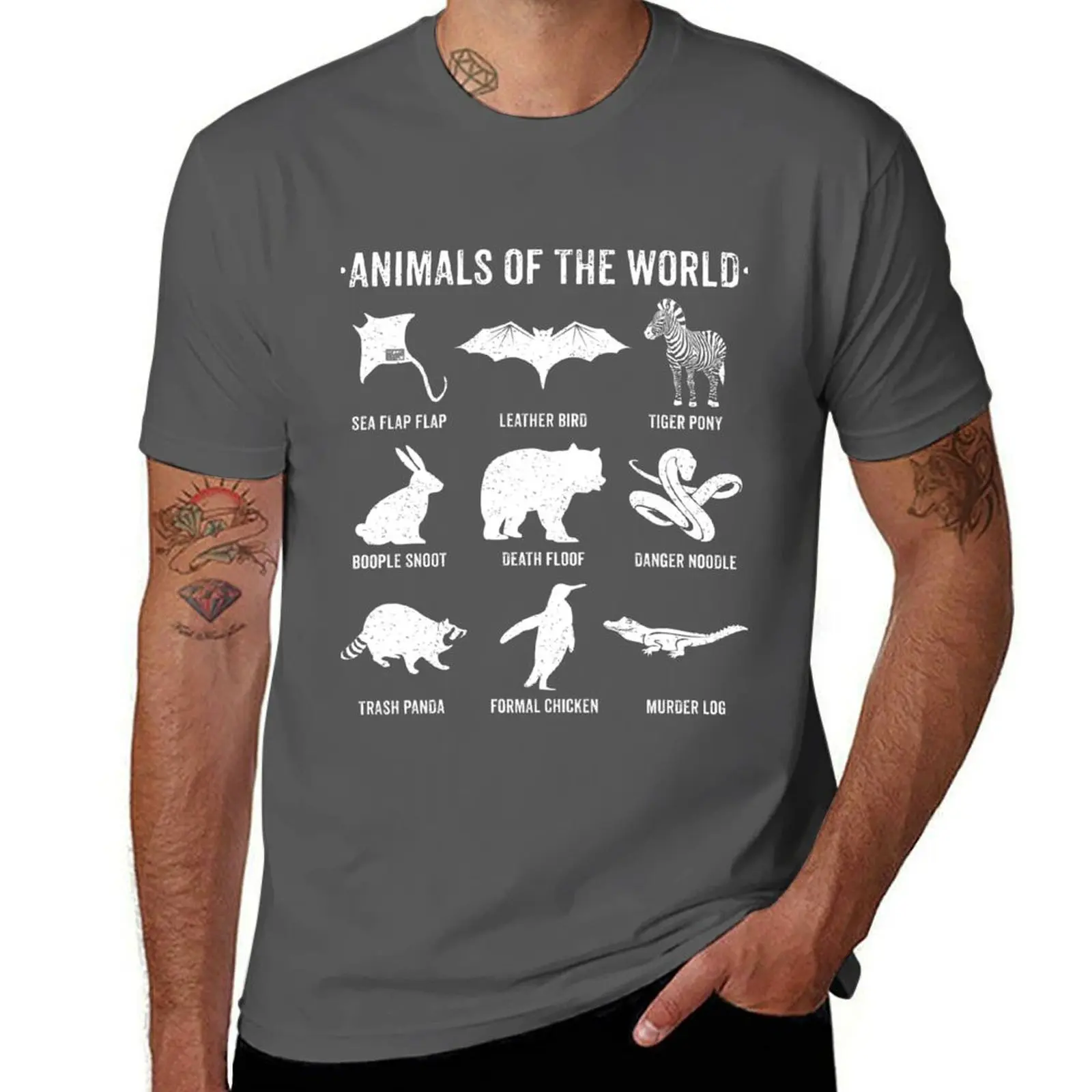 

Simple Vintage Humor Funny Rare Animals of the World T-Shirt croswit shirt man anime clothes shirts men