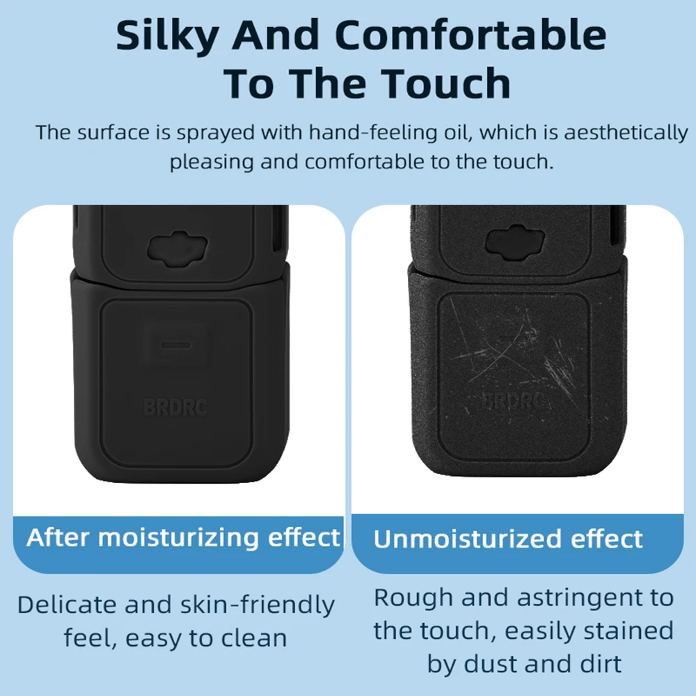 BRDRC Silicone Cover for DJI Osmo Pocket 3 Anti-Scratch Gimbal Camera Handle Soft Lens Protective Case  Vlog Camera Accessories