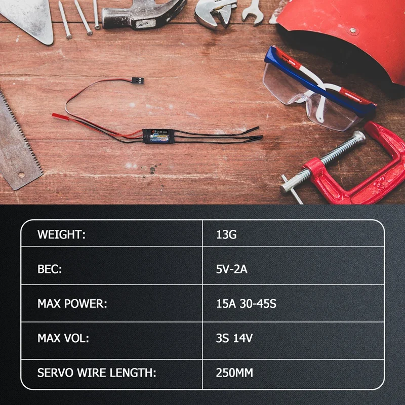 10A Brushless ESC Motor Speed Controller for RC Airplane with UBEC