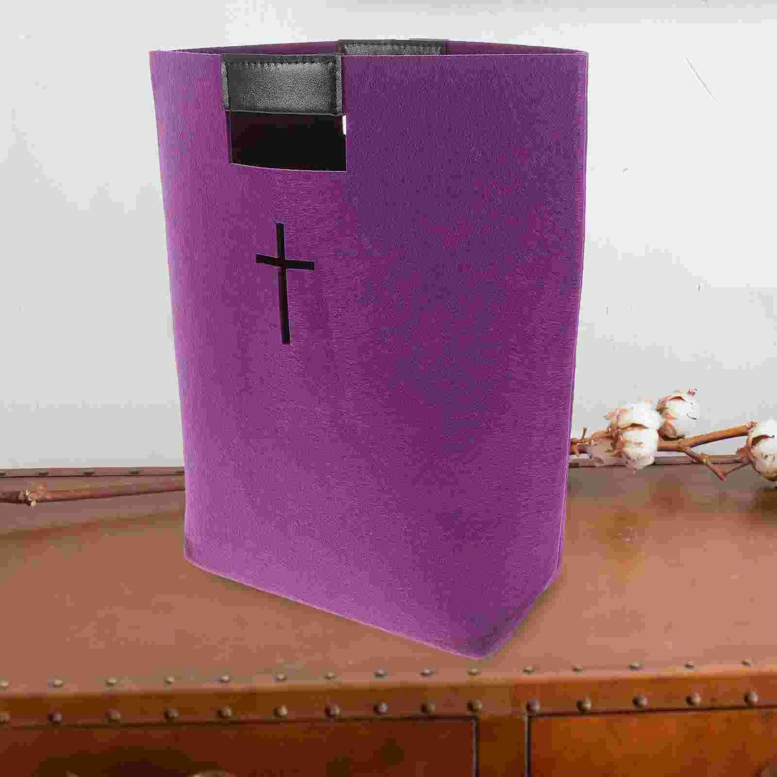 Bible Storage Bag Cross Design Cover Tote Carrying Case Study Bags Felt Shopping Church Pouch Miss Child for Women