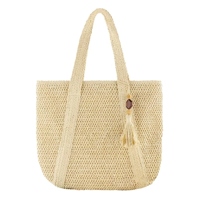 

Shoulder Bag Casual Tote for Women Large Capacity Bag Leisure Straw Woven Bag