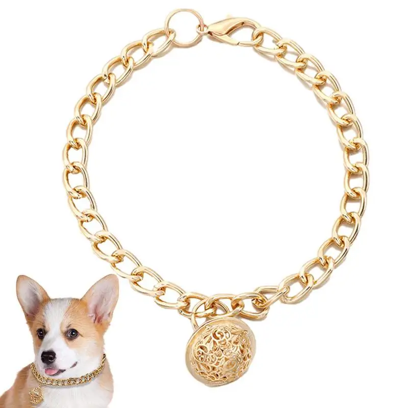 Cat Chain Collar With Bell Fashion Cat Chain Necklace Collar Pet Jewelry Dog Collars Cat Chain Necklace For Birthday Christmas