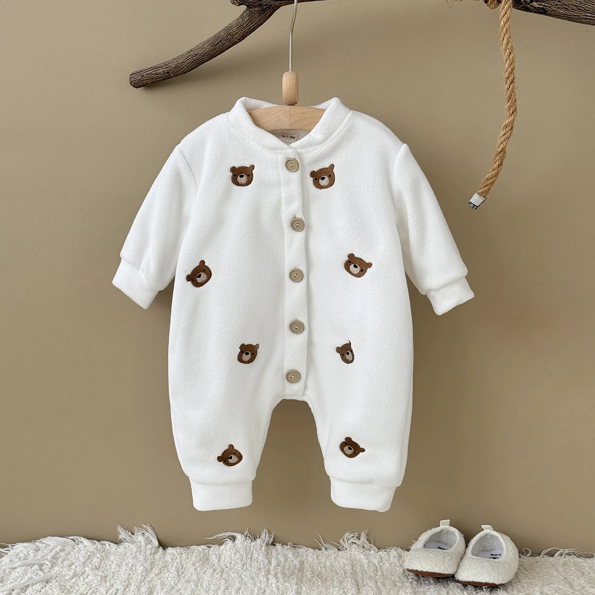 

Newborn Baby Clothes Infant Little Bear Seal Jumpsuit Winter Dolly Collar Baby Romper Kids Toddler Children Clothing 0-18 Month