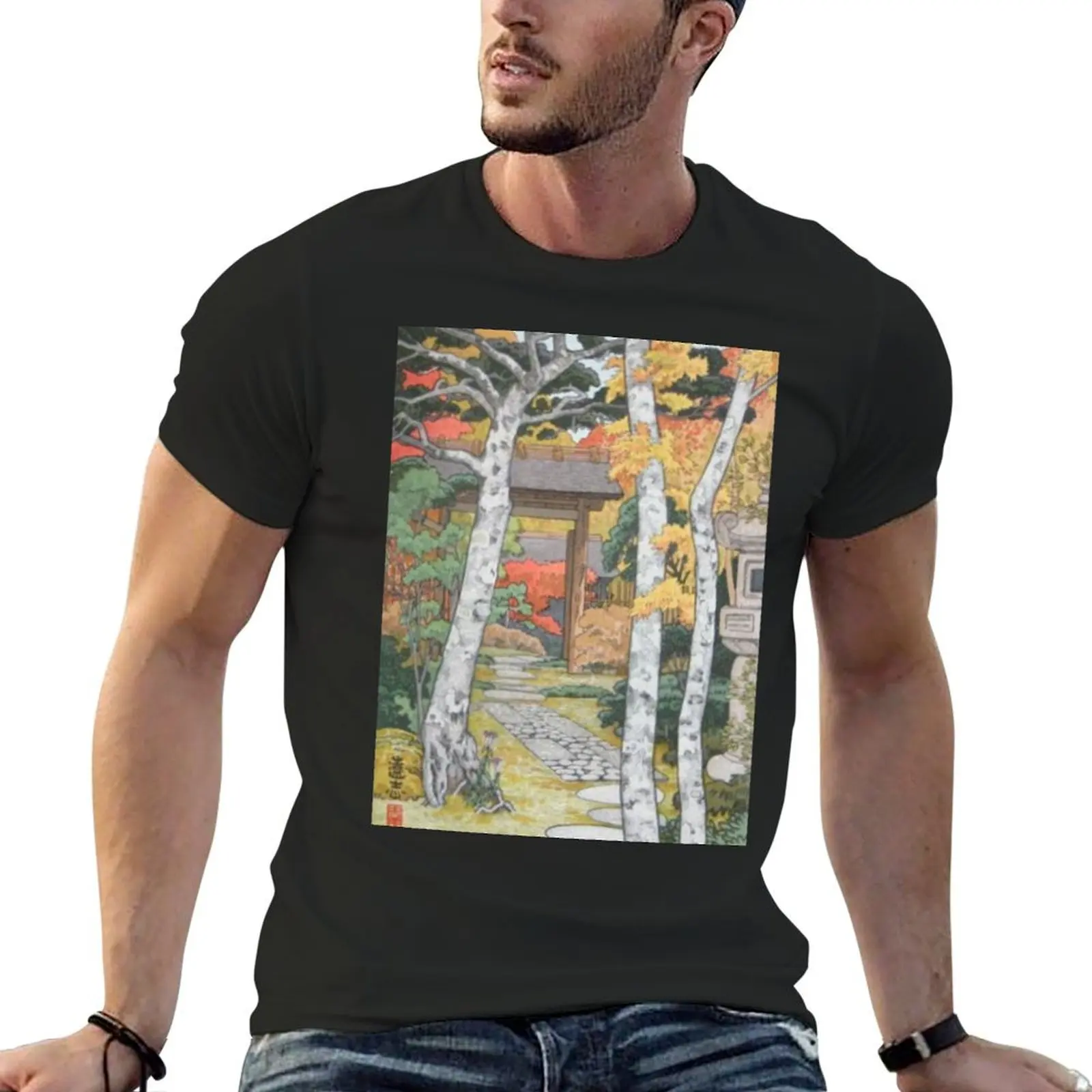 Toshi Yoshida - Sangetsu-an Hakone Muesum T-Shirt hippie clothes summer clothes blacks oversized t shirts for men